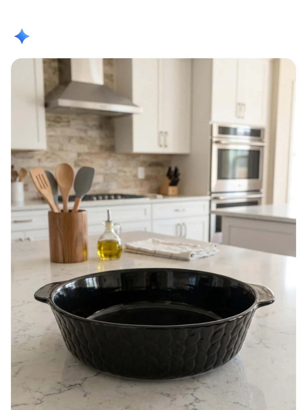 Temp-tations Black Woven Oval 3 Quart Baking Dish